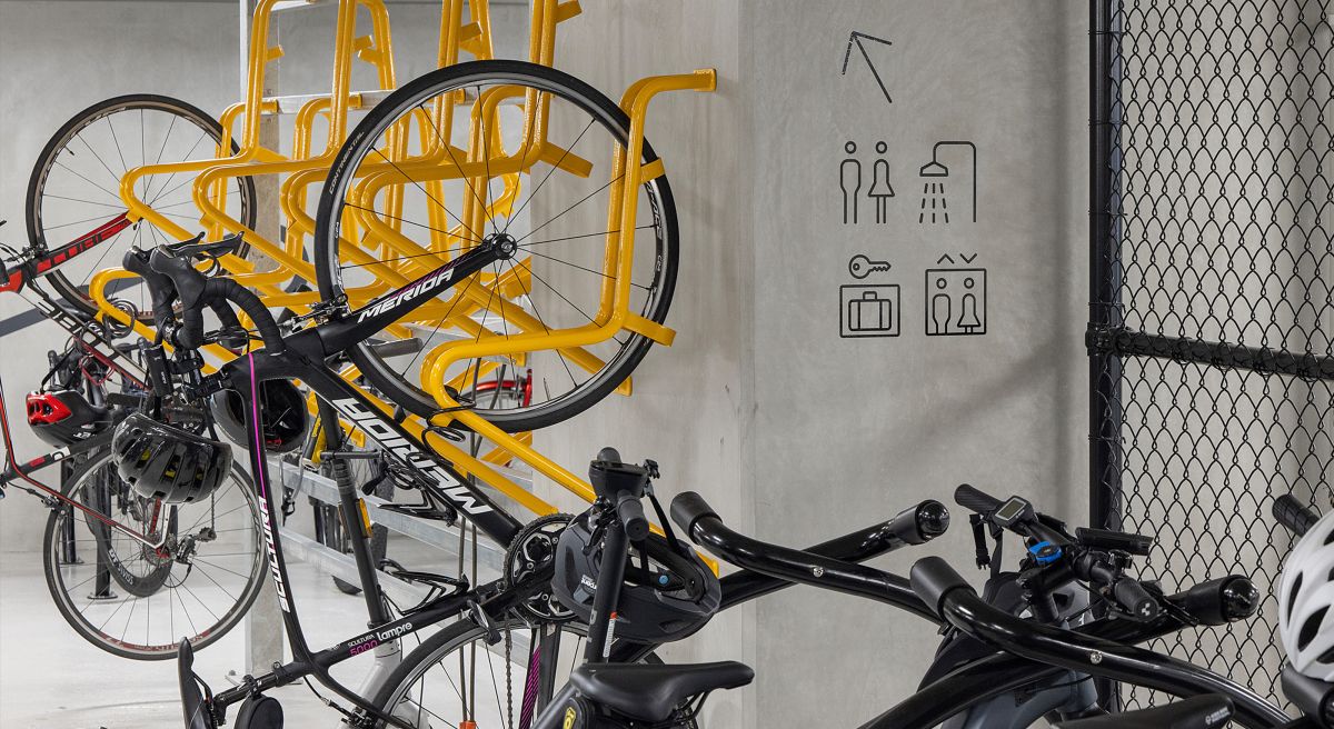 Bicycle parking at 80 Ann Street