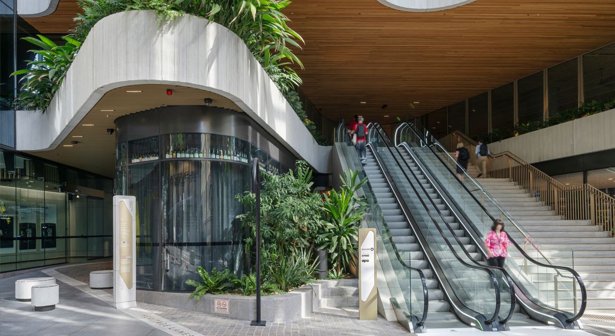 Escalator outside 80 Ann Street