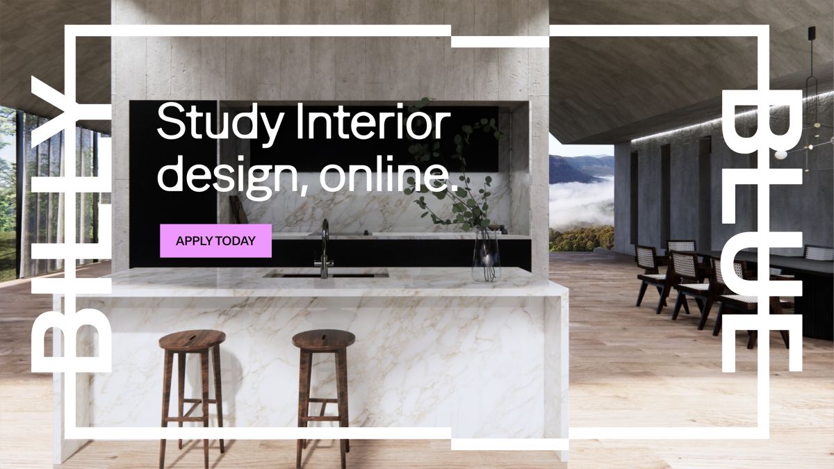 Billy Blue Interior design course advertisement.