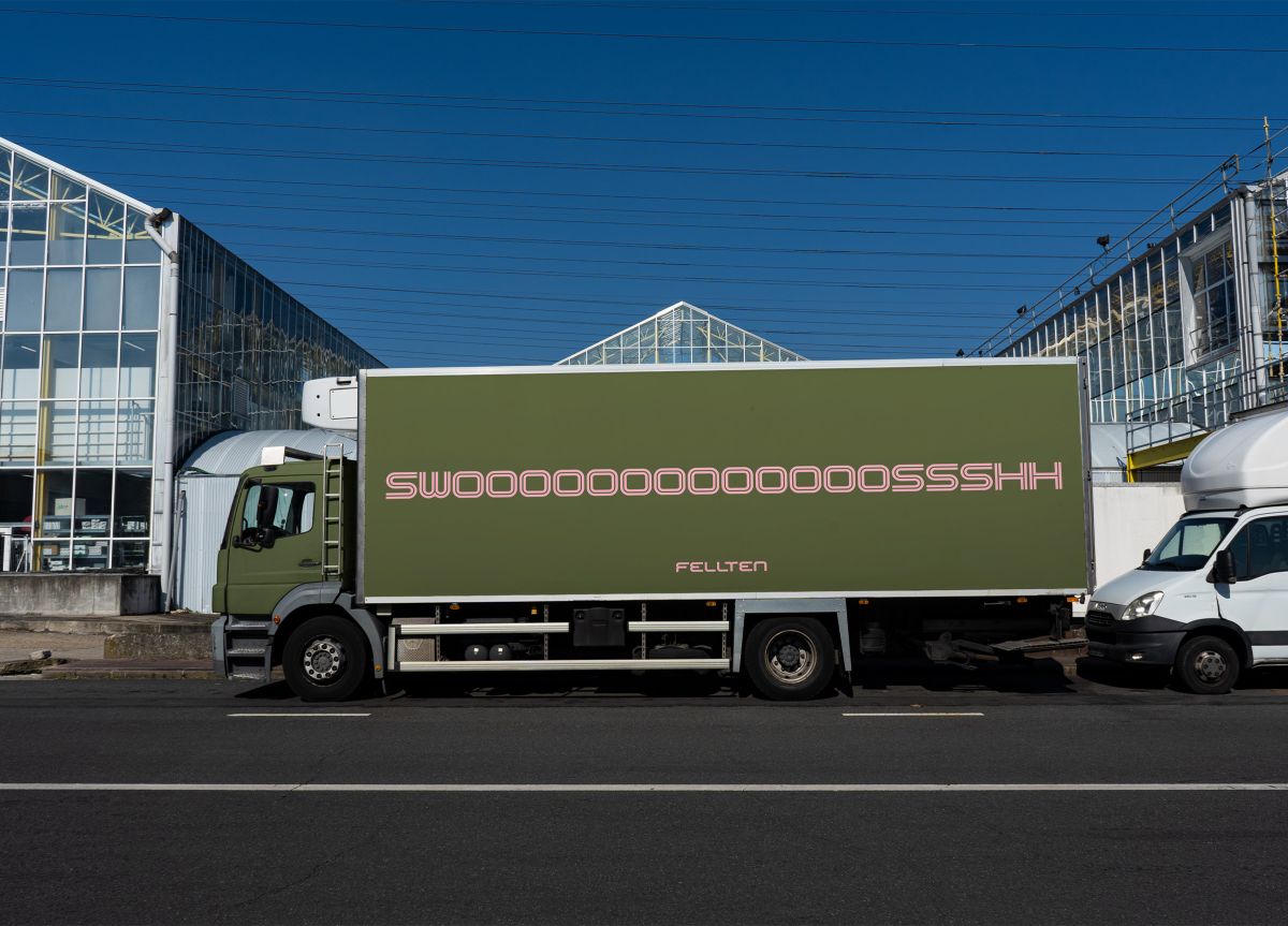 Fellten branding on truck