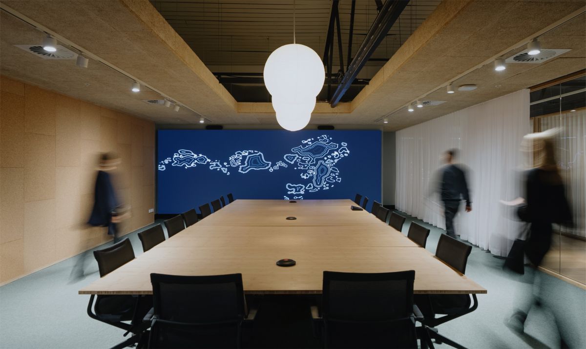 Harbourside site office meeting room