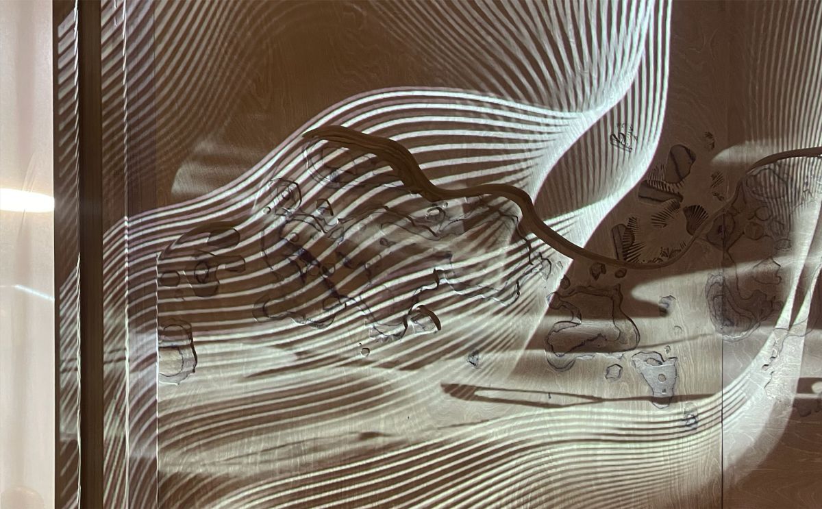 Harbourside wall graphic projection