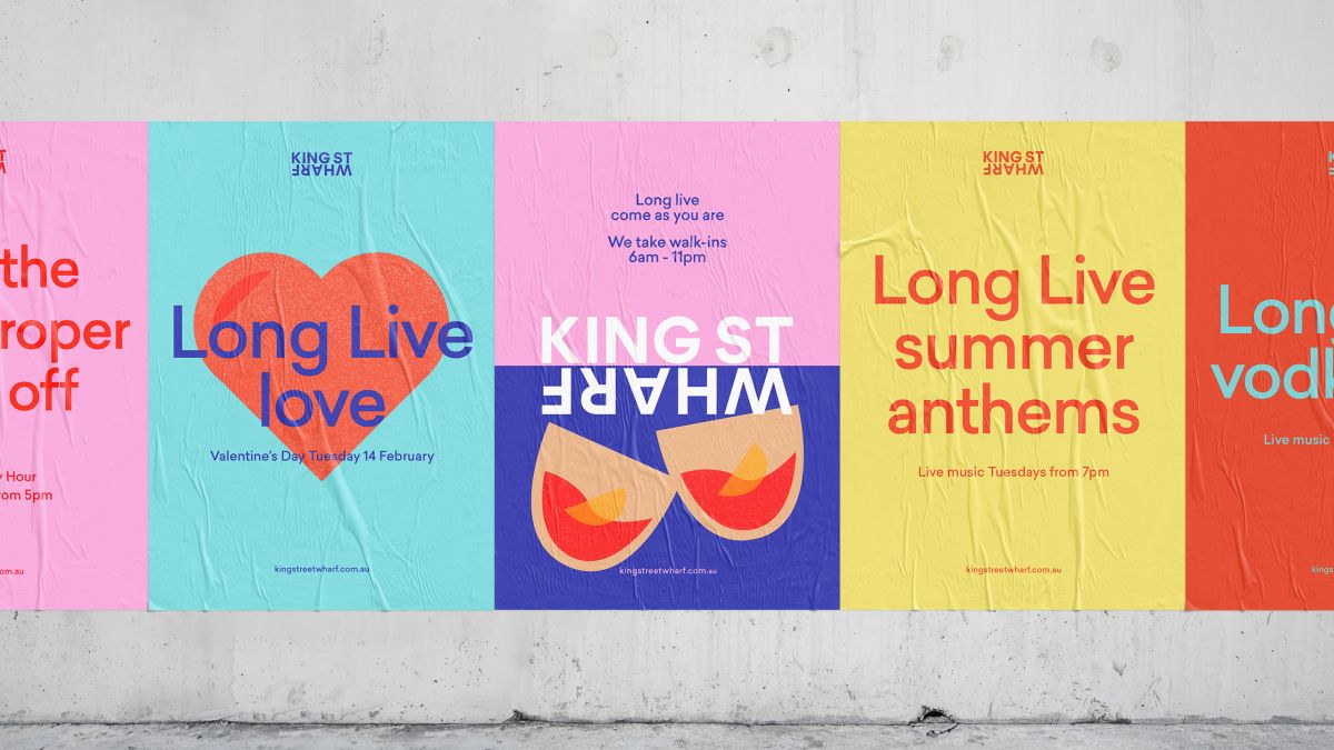King St Wharf graphic posters