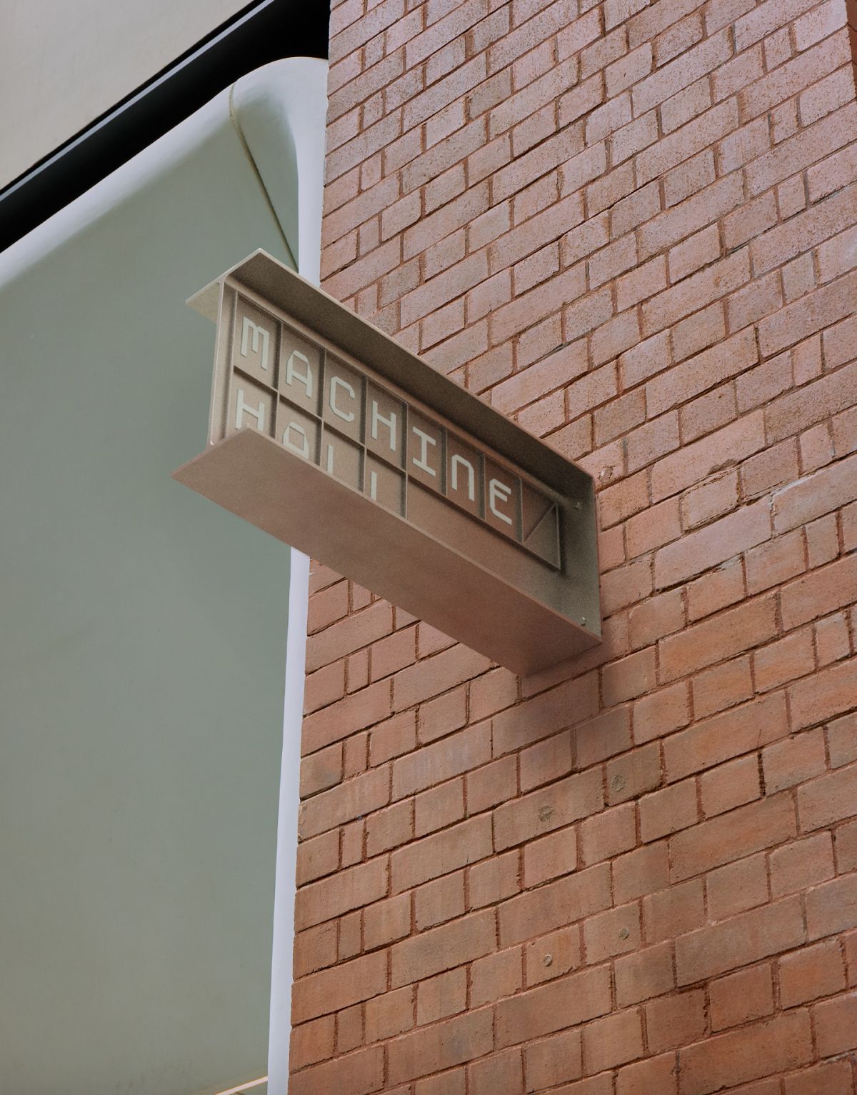 Outdoor Machine Hall sign