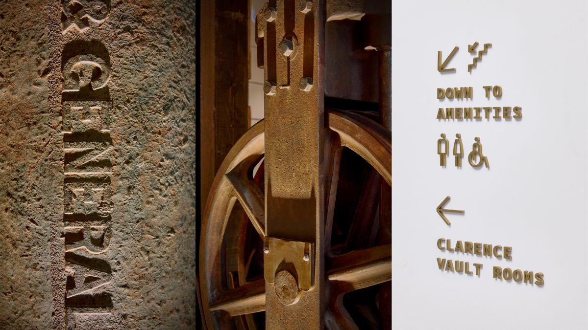 Concrete wall signage