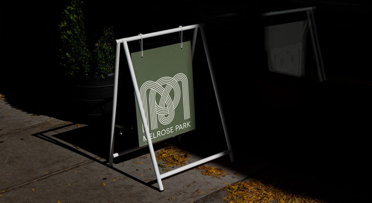 Melrose Park logo on sign