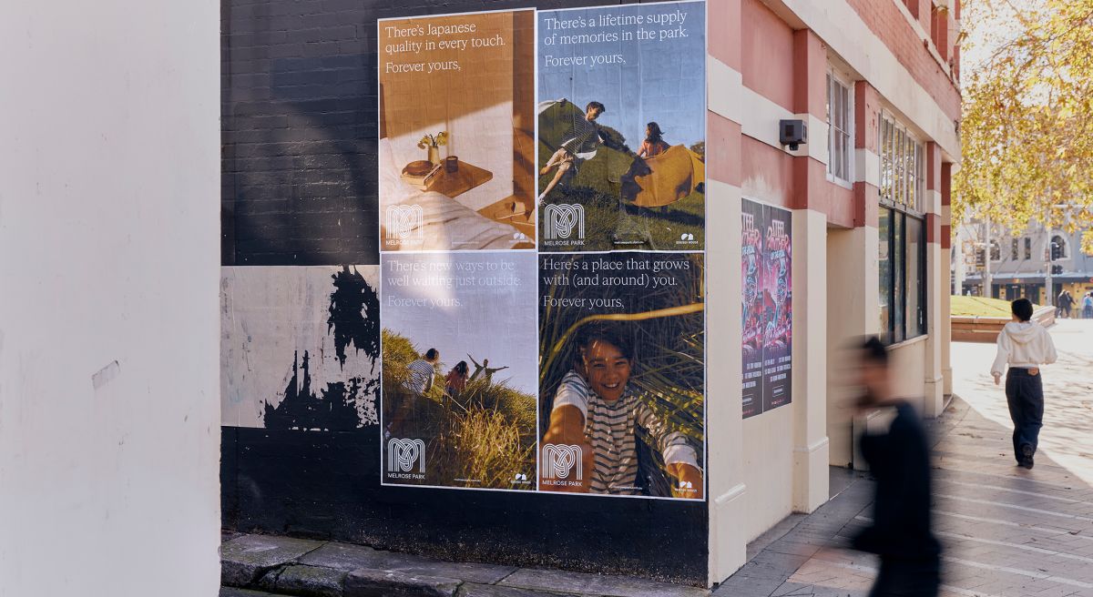 Melrose Park wheat paste street posters in Surry Hills, Sydney