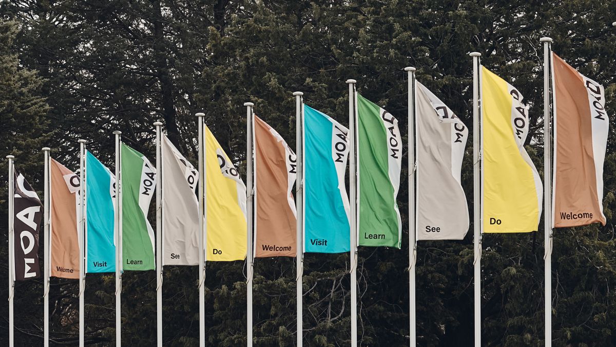 MoAD flags outside Old Parliament House