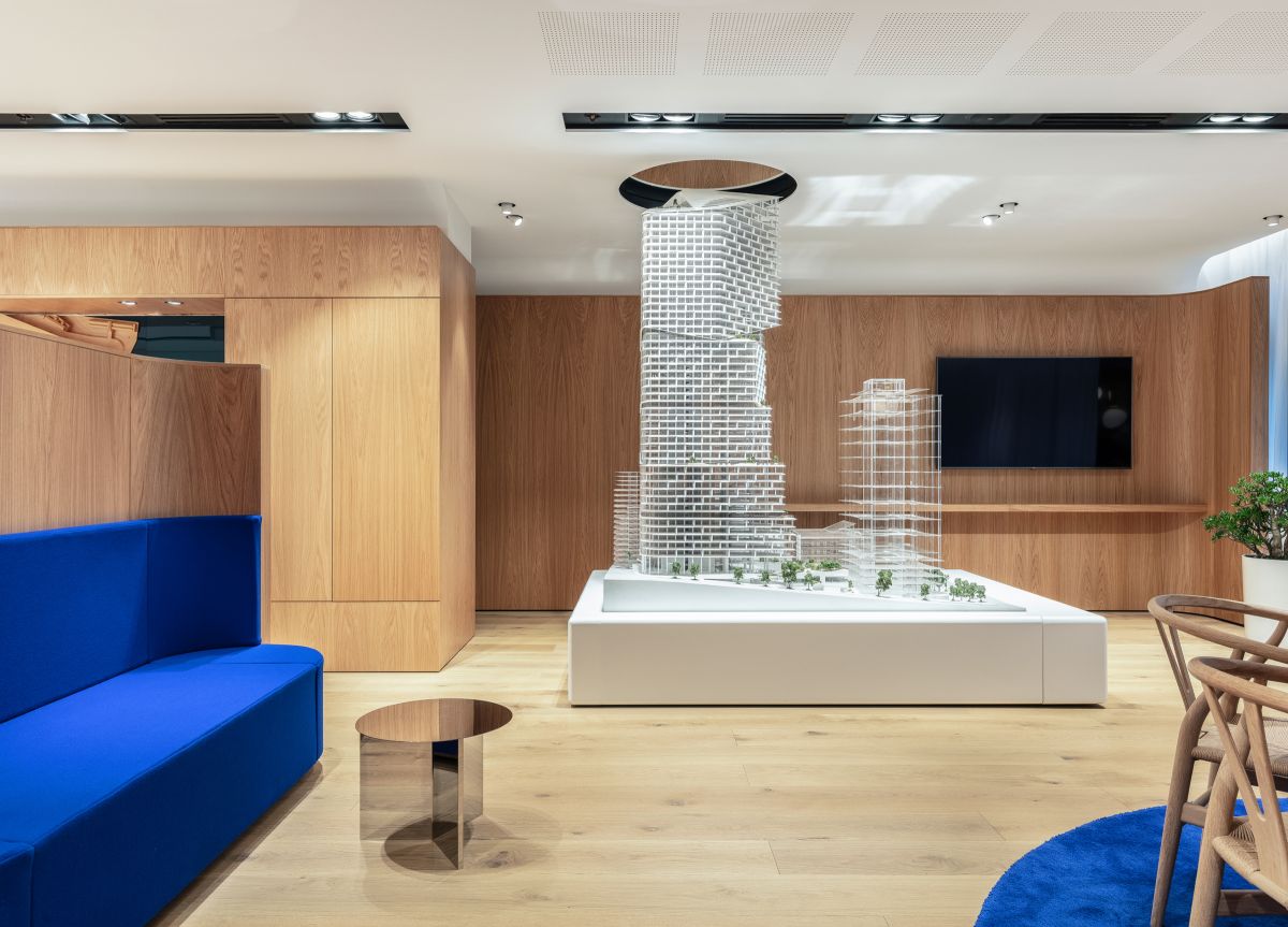 Quay Quarter building model in showroom