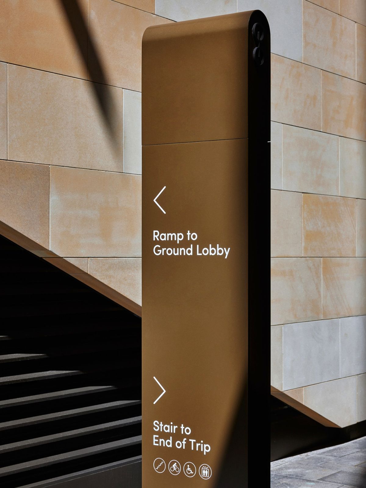 Wayfinding signage inside Loftus Lane