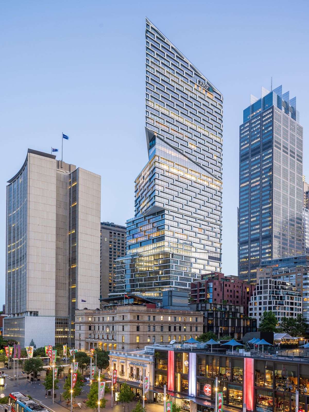 Birds eye view of the Quay Quarter building