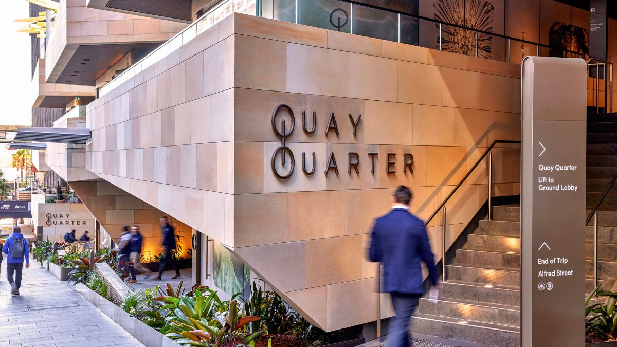 Sandstone entrace to Quay Quarter