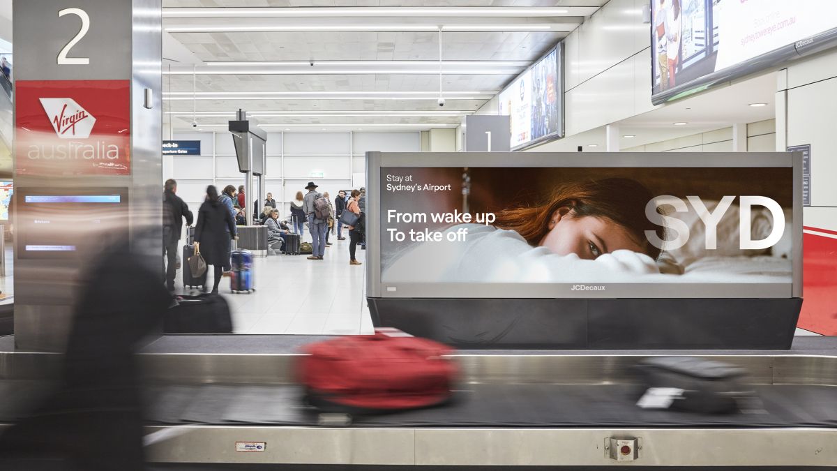 Sydney Airport diplay at luggage claim carousel