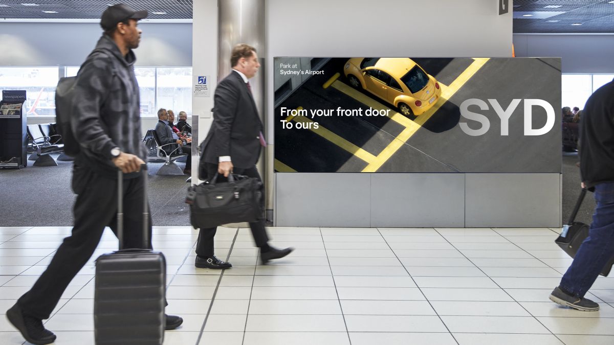 Sydney Airport signage in airport terminals